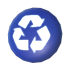 Eco Blue Recycling Bin Badge